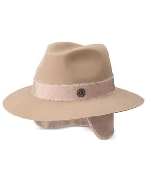 Maison Michel Henrietta Ribbon-Trim Hat - Natural