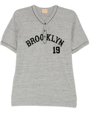 Whitesville Contrast-Trim Marl T-Shirt - Grey