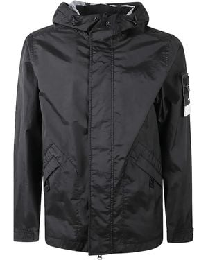 Stone Island ロゴパッチ ジャケット - ブラック