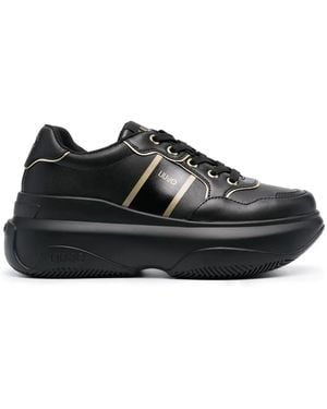 Liu Jo June Platform Lace-Up Trainers - Black