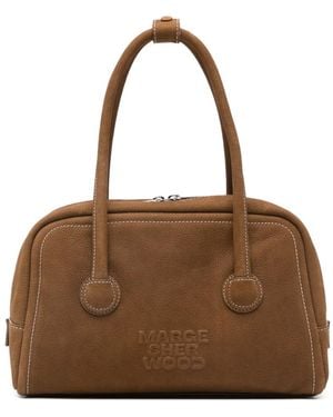 Marge Sherwood Embossed-Logo Tote Bag - Brown