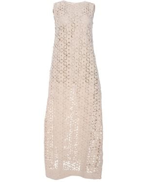 Alohas Arum Lace Midi Dress - Natural