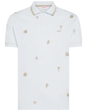 Sun 68 Polo À Broderies - White