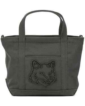 Maison Kitsuné Fox Head Tote Bag - Black