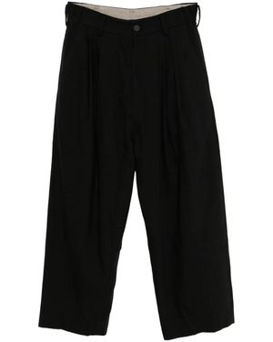 Ziggy Chen Hose mit Bundfalten - Schwarz