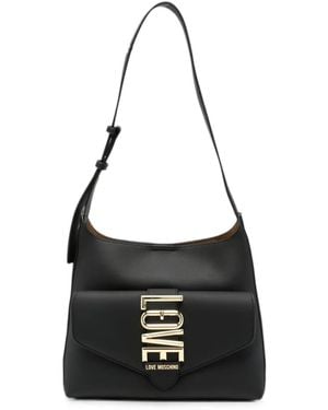 Love Moschino Logo-Plaque Shoulder Bag - White