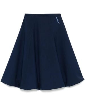 Marni Wool Midi Skirt - Blue