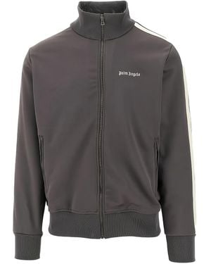 Palm Angels Stripe-Detail Long-Sleeves Jacket - Gray