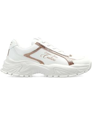 Versace Jeans Couture Glitter Detail Trainers - White