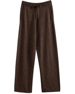 Chinti & Parker Cashmere Wide-Leg Pants - Brown