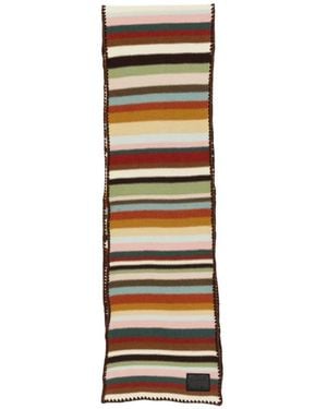 Paul Smith Signature Stripe Wool Scarf - Metallic