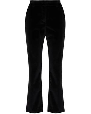 La DoubleJ Flasred-Leg Cotton Trousers - Black
