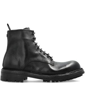 Dolce & Gabbana Lace-up Leather Boots - ブラック