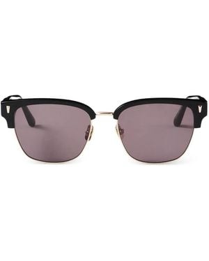 Sandro Logo-Engraved Browline Sunglasses - Black