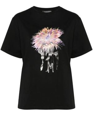 Mugler Anemone Cotton T-shirt - Black