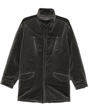 Yohji Yamamoto Velvet Padded Jacket - Black