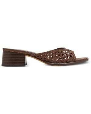 Sam Edelman Fynn Woven Leather Sandals - Brown