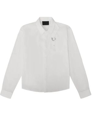 HELIOT EMIL Metal-Detail Cotton Shirt - White