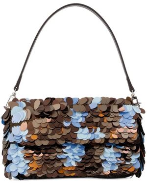 STAUD Borsa A Spalla Timmy Con Paillettes - Metallizzato