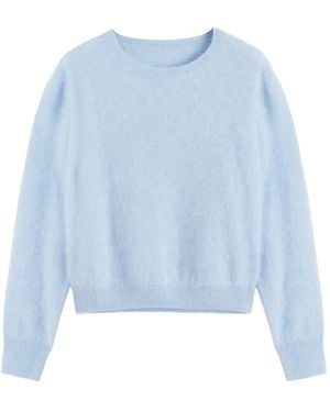 Chinti & Parker Brushed-Finish Cashmere Jumper - Blue