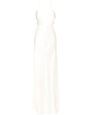 Michelle Mason Cutout Detail Gown - White