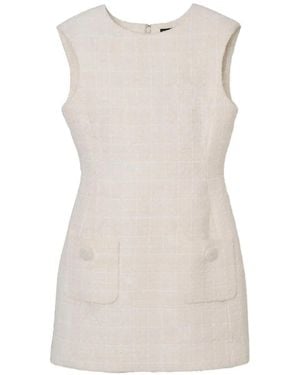 Marc Jacobs Tweed Pocket Mini Dress - Natural