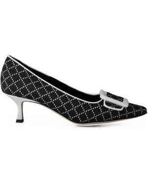 Manolo Blahnik Maysale Buckle-Detail Pumps - Black