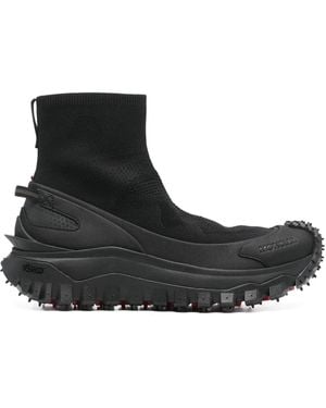 Moncler Trailgrip ニット ハイカットスニーカー - ブラック