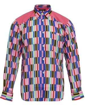 Comme des Garçons Striped-Print Shirt - White