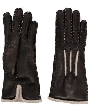 Moorer Guanto Nappa-Leather Gloves - Black