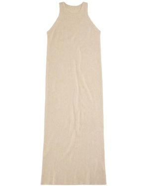 Fortela Aurelie Ribbed-Knit Midi Dress - White