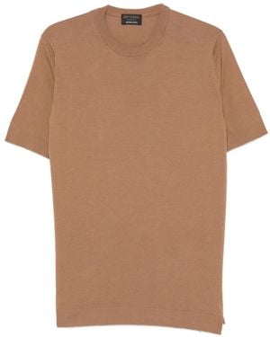 Dell'Oglio Crew-Neck Short-Sleeve T-Shirt - Brown