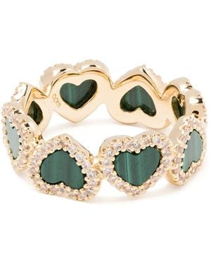 Apm Monaco Ring mit Herzmotiv - Mettallic