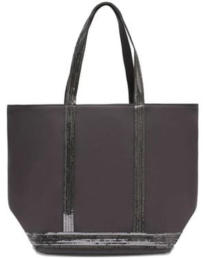 Vanessa Bruno Cabas Handles Cotton Shopper Bag - Black