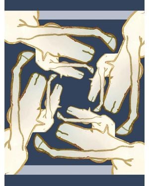 Neightiv Large It's Feed Time Silk Scarf - Blue