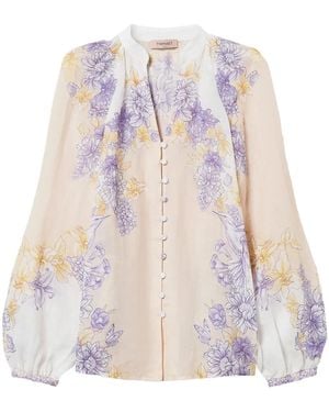 Twinset Floral-Print Blouse - White