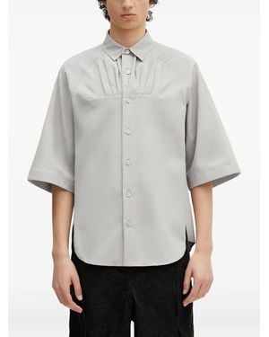 Adererror Pleated Short-Sleeve Shirt - Gray