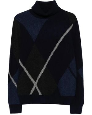 Eric Bompard Argyle Pullover mit Rautenmuster - Schwarz