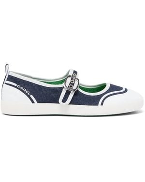 CAREL PARIS Costa Buckle-Strap Trainers - White