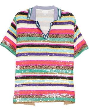 Ashish Embellished Polo Shirt - Gray