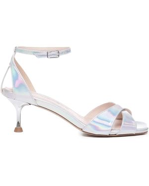 Alchimia Iridescent Ankle-Strap Sandals - White