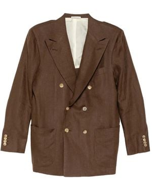 Kiton Central-Vent Jacket - Brown