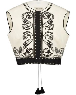 Zeus+Dione Kimata Embroidered Vest - White