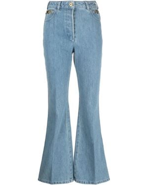 Patou Organic-Denim Flared Jeans - Blue