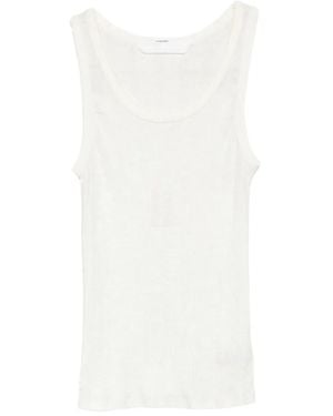 Mother Ribbed Tank Top - White