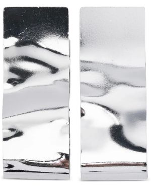 Peserico Hammered Earrings - Metallic