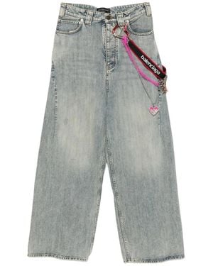 Balenciaga Jeans Verfraaid Met Ketting - Grijs