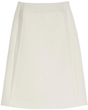 Jil Sander Straight Knee Length Skirt - White
