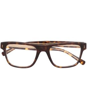 Dolce & Gabbana トータスシェル スクエア眼鏡フレーム - ブラウン