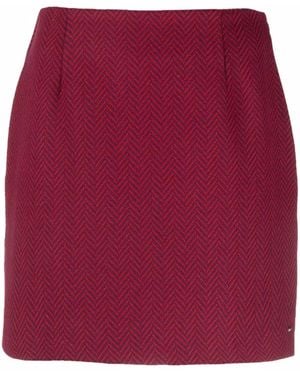 Tommy Hilfiger Minirock Mit Zickzackmuster - Rot